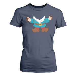 Funny Halloween T Shirt For Women Garden Gnome Body Costume Beard TS11 Navy Print Your Wear