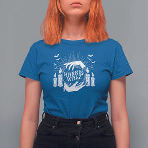 Harris Walz T Shirt For Women Witch For Kamala Crystal Ball Halloween Candle Bat TS11 Royal Blue Print Your Wear
