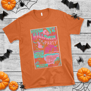 Halloween Party Poster T Shirt Terror Old Time Halloween Horror Movies Characters Skull Mummy Grave TS11 Orange Print Your Wear