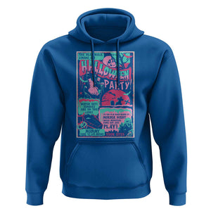 Halloween Party Poster Hoodie Terror Old Time Halloween Horror Movies Characters Skull Mummy Grave TS11 Royal Blue Print Your Wear