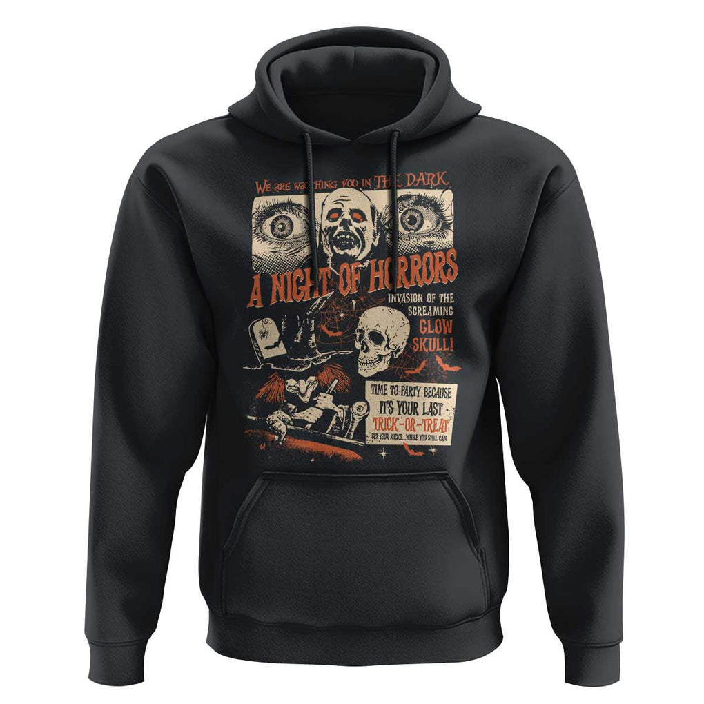 Halloween Hoodie Vintage Horror Movies Poster Skull Witch Grave Zombie TS11 Black Print Your Wear