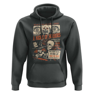 Halloween Hoodie Vintage Horror Movies Poster Skull Witch Grave Zombie TS11 Dark Heather Print Your Wear
