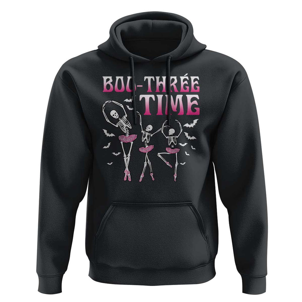 Funny Halloween Ballet Hoodie Boo Three Time Bourree Skeleton Dancer Bat TS11 Black Print Your Wear