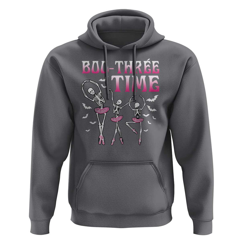 Funny Halloween Ballet Hoodie Boo Three Time Bourree Skeleton Dancer Bat TS11 Charcoal Print Your Wear
