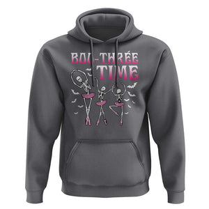 Funny Halloween Ballet Hoodie Boo Three Time Bourree Skeleton Dancer Bat TS11 Charcoal Print Your Wear