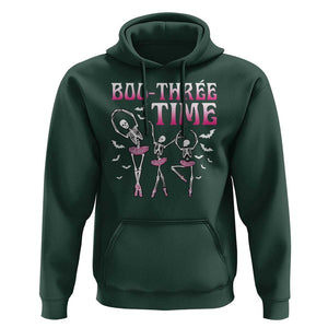Funny Halloween Ballet Hoodie Boo Three Time Bourree Skeleton Dancer Bat TS11 Dark Forest Green Print Your Wear