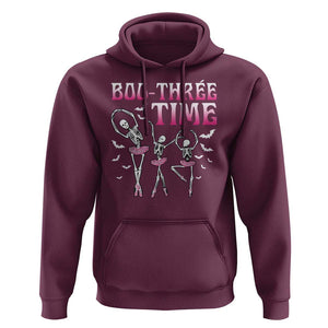 Funny Halloween Ballet Hoodie Boo Three Time Bourree Skeleton Dancer Bat TS11 Maroon Print Your Wear