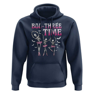 Funny Halloween Ballet Hoodie Boo Three Time Bourree Skeleton Dancer Bat TS11 Navy Print Your Wear