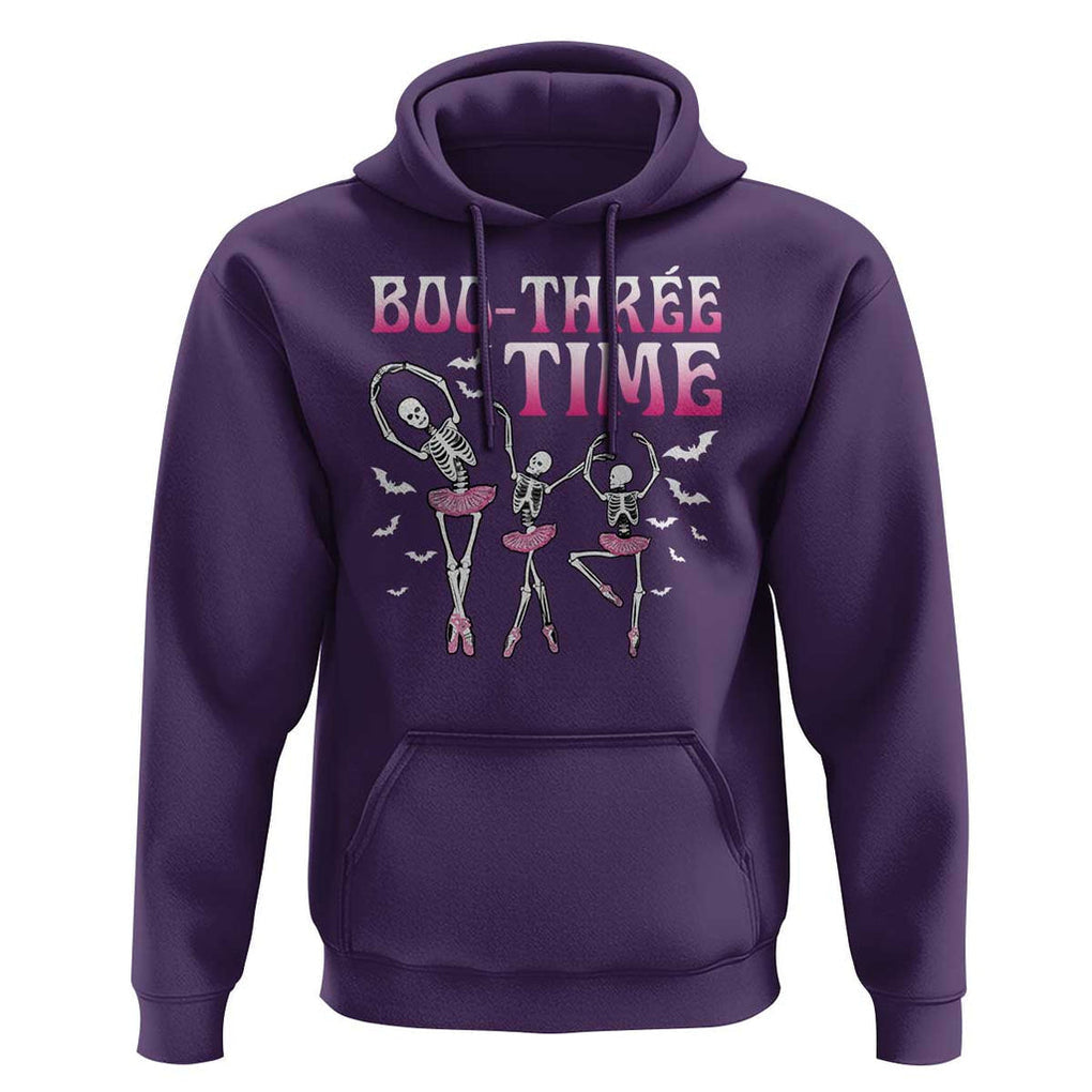Funny Halloween Ballet Hoodie Boo Three Time Bourree Skeleton Dancer Bat TS11 Purple Print Your Wear