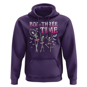 Funny Halloween Ballet Hoodie Boo Three Time Bourree Skeleton Dancer Bat TS11 Purple Print Your Wear