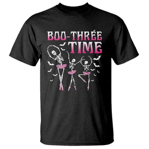 Funny Halloween Ballet T Shirt Boo Three Time Bourree Skeleton Dancer Bat TS11 Black Print Your Wear