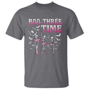 Funny Halloween Ballet T Shirt Boo Three Time Bourree Skeleton Dancer Bat TS11 Charcoal Print Your Wear