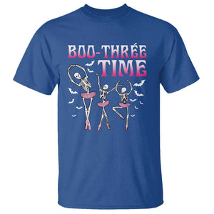 Funny Halloween Ballet T Shirt Boo Three Time Bourree Skeleton Dancer Bat TS11 Royal Blue Print Your Wear