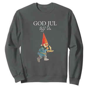 Funny Yule Tomte Sweatshirt God Jul Uff Da Swedish Christmas Gnome TS11 Dark Heather Print Your Wear