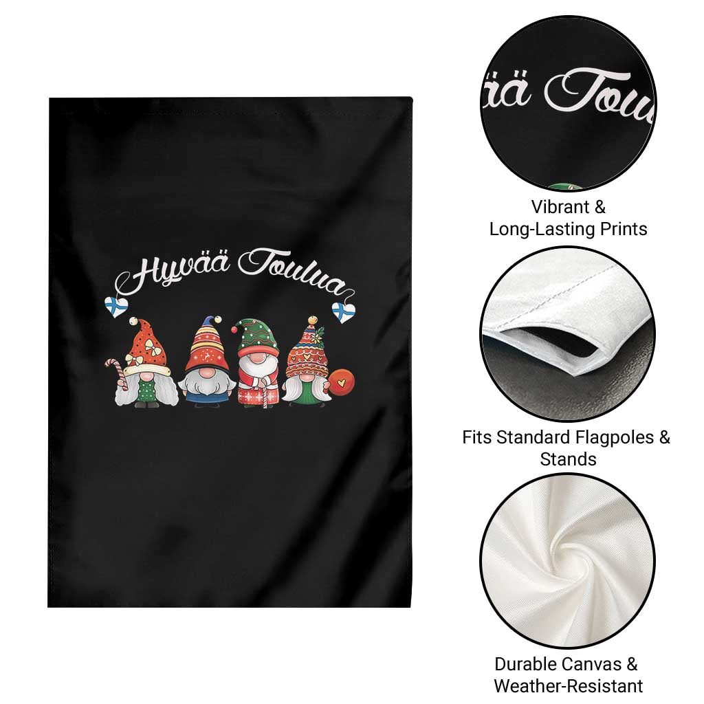 Hyvaa Joulua Garden Flag Finland Christmas Gnome Korsnäs Sweater TS11 Print Your Wear