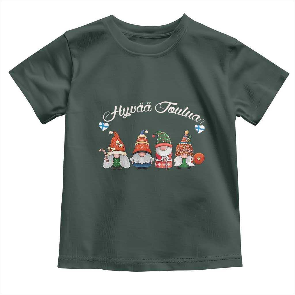 Hyvaa Joulua Baby Shirt Finland Christmas Gnome Korsns Sweater TS11 Dark Forest Green Print Your Wear