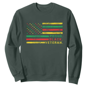 Proud Black Veteran Sweatshirt Veterans Day Proud Military American Flag TS11 Print Your Wear