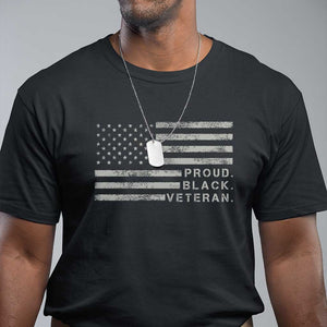 Proud Black Veteran T Shirt Veterans Day Proud Vintage American Flag Military TS11 Purple Print Your Wear