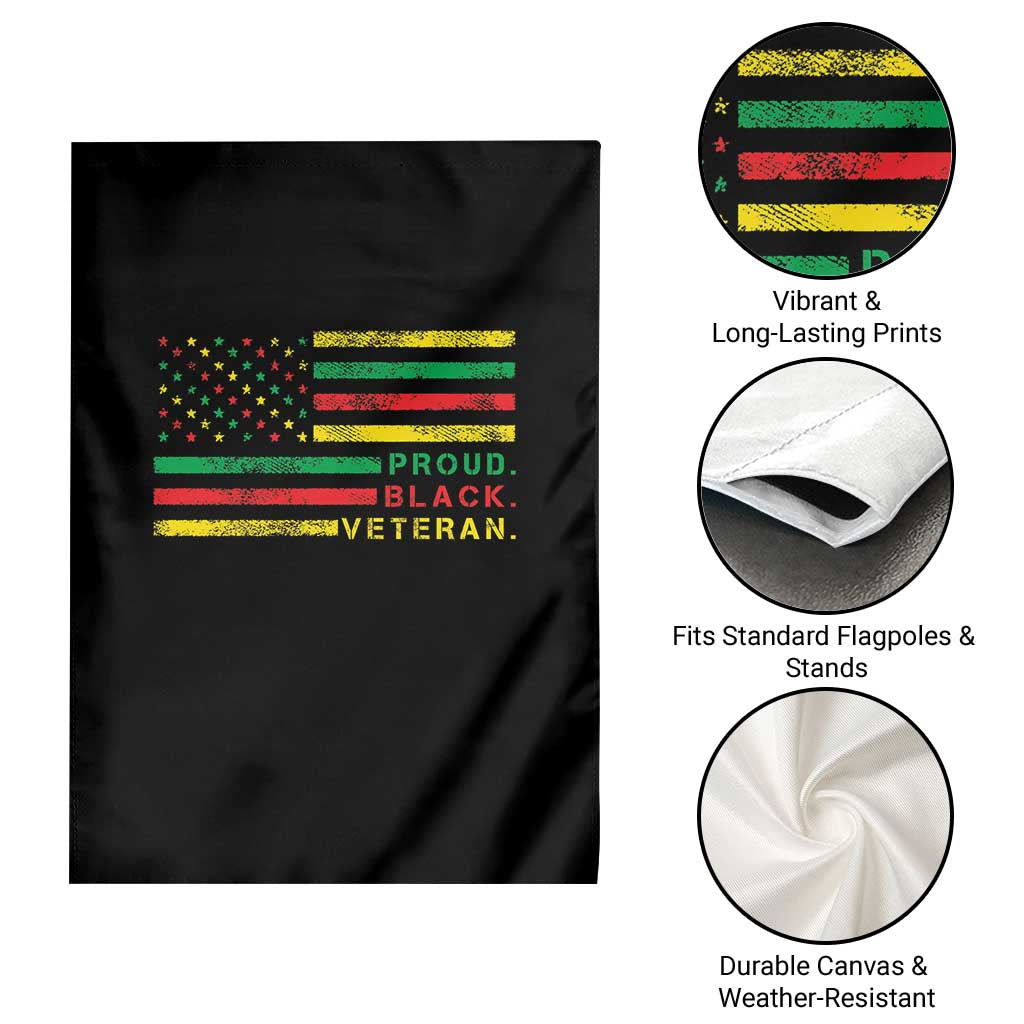 Proud Black Veteran Garden Flag Veterans Day Proud Military American Flag TS11 Print Your Wear