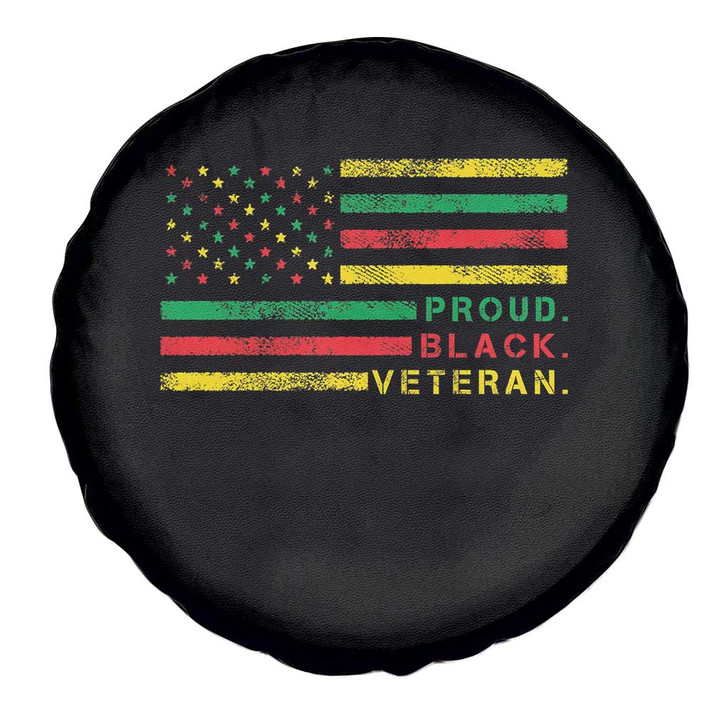 Proud Black Veteran Spare Tire Cover Veterans Day Proud Military American Flag TS11 Print Your Wear
