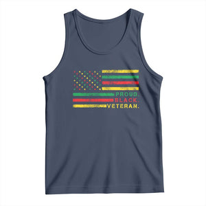 Proud Black Veteran Tank Top Veterans Day Proud Military American Flag TS11 Navy Print Your Wear