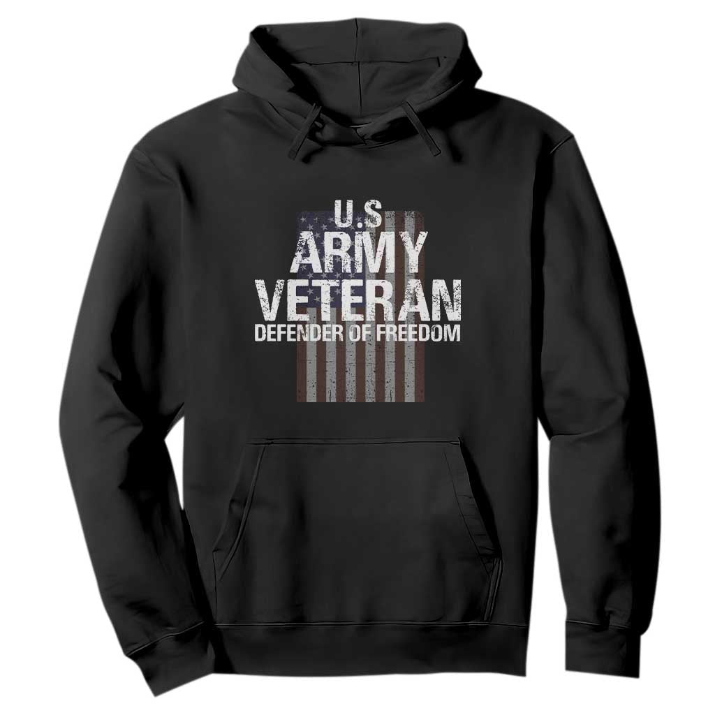 Patriotic Veterans Hoodie U.S Army Veteran Defender Of Freedom TS11 Black Print Your Wear