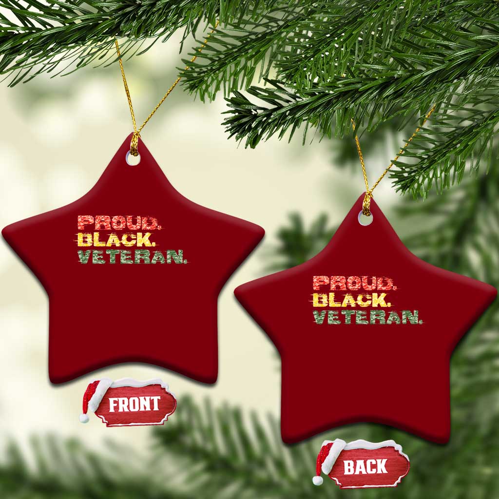 Proud Black Veteran Ceramic Ornament Veterans Day Proud Military Camouflage TS11 Print Your Wear
