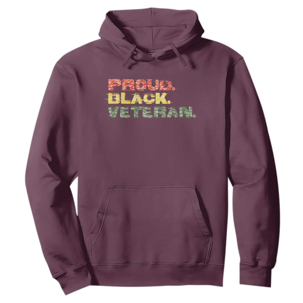 Proud Black Veteran Hoodie Veterans Day Proud Military Camouflage TS11 Maroon Print Your Wear