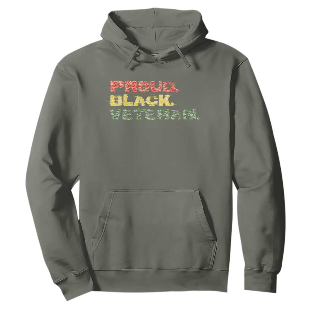 Proud Black Veteran Hoodie Veterans Day Proud Military Camouflage TS11 Military Green Print Your Wear