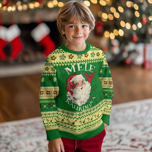 Xmas In Hawaii Ugly Christmas Sweater Mele Kalikimaka Retro Santa Shaka Aloha TS11 Forest Print Your Wear