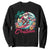 Christmas In Hawaii Sweatshirt Aloha Christmas Santa Surfing Hibiscus Flower TS11 Black Print Your Wear
