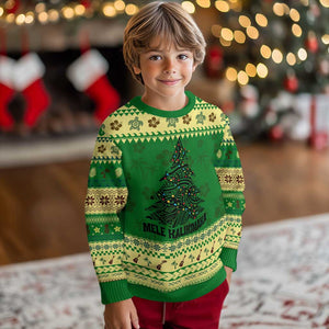 Xmas In Hawaii Ugly Christmas Sweater Mele Kalikimaka Christmas Tree Kakau Tattoo TS11 Forest Print Your Wear
