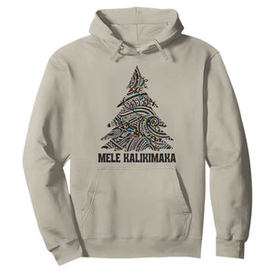 Christmas In Hawaii Hoodie Mele Kalikimaka Christmas Tree Kakau Tattoo TS11 Sand Print Your Wear