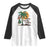 Christmas In Hawaii Raglan Shirt Mele Kalikimaka Retro Hula Girls Santa Hat Xmas TS11 White Black Print Your Wear