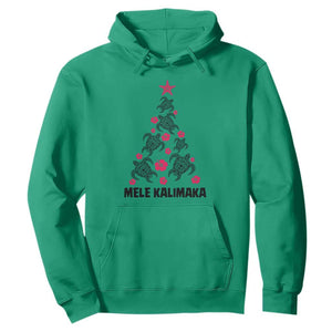 Christmas In Hawaii Hoodie Mele Kalikimaka Kakau Tattoo Turtle Christmas Tree TS11 Irish Green Print Your Wear