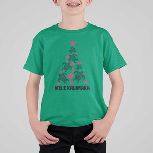 Christmas In Hawaii T Shirt For Kid Mele Kalikimaka Kakau Tattoo Turtle Christmas Tree TS11 Irish Green Print Your Wear