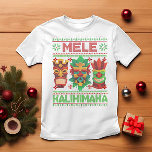 Christmas In Hawaii T Shirt Mele Kalikimaka Ugly Tikis Kakau Tattoo TS11 White Print Your Wear