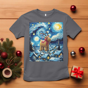 Yule Goat T Shirt Yule Starry Night Winter Solstice Christmas Vincent Van Gogh TS11 Charcoal Print Your Wear