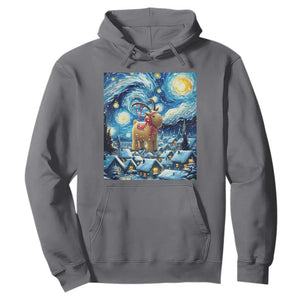 Yule Goat Hoodie Yule Starry Night Winter Solstice Christmas Vincent Van Gogh TS11 Charcoal Print Your Wear