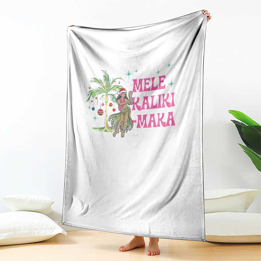 Christmas In Hawaii Throw Blanket Mele Kalikimaka Hula Girls Palm Tree TS11 Print Your Wear