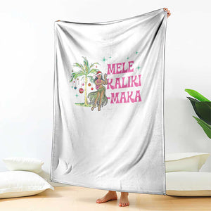 Christmas In Hawaii Throw Blanket Mele Kalikimaka Hula Girls Palm Tree TS11 Print Your Wear