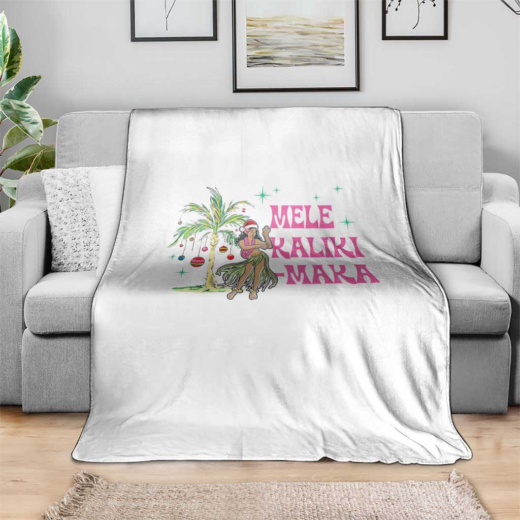 Christmas In Hawaii Throw Blanket Mele Kalikimaka Hula Girls Palm Tree TS11 Print Your Wear