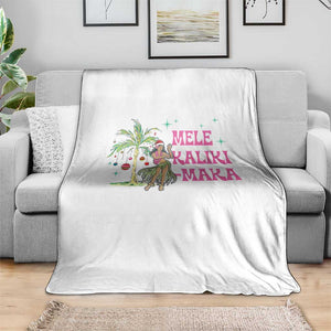 Christmas In Hawaii Throw Blanket Mele Kalikimaka Hula Girls Palm Tree TS11 Print Your Wear