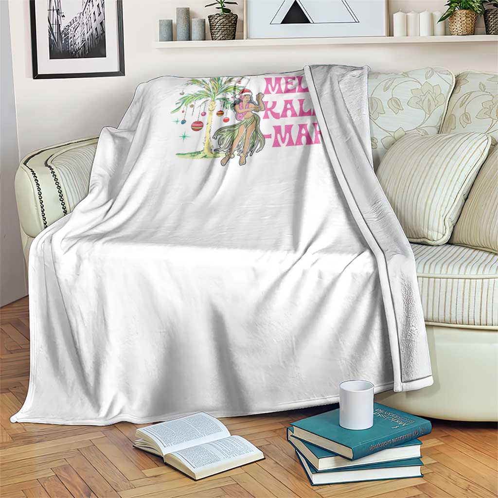 Christmas In Hawaii Throw Blanket Mele Kalikimaka Hula Girls Palm Tree TS11 Print Your Wear