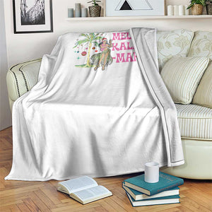 Christmas In Hawaii Throw Blanket Mele Kalikimaka Hula Girls Palm Tree TS11 Print Your Wear