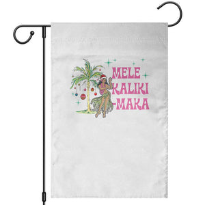 Christmas In Hawaii Garden Flag Mele Kalikimaka Hula Girls Palm Tree TS11 White Print Your Wear