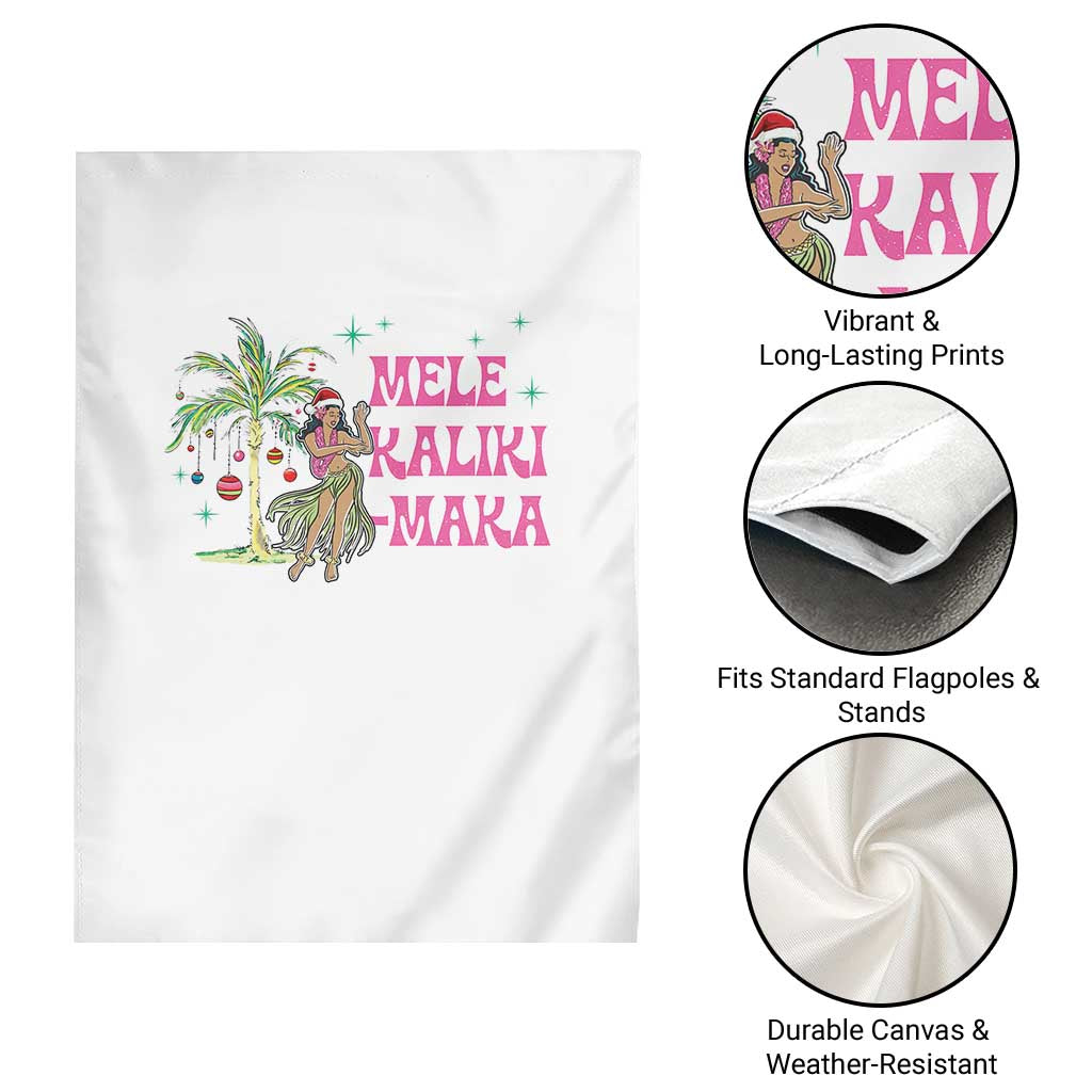 Christmas In Hawaii Garden Flag Mele Kalikimaka Hula Girls Palm Tree TS11 Print Your Wear