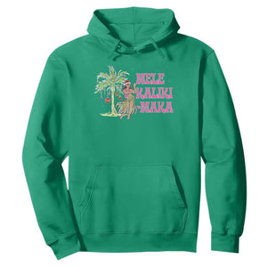 Christmas In Hawaii Hoodie Mele Kalikimaka Hula Girls Palm Tree TS11 Irish Green Print Your Wear