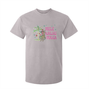 Christmas In Hawaii T Shirt For Kid Mele Kalikimaka Hula Girls Palm Tree TS11 Ice Gray Print Your Wear