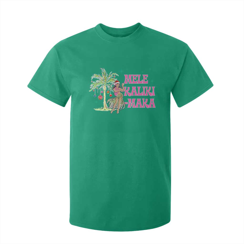 Christmas In Hawaii T Shirt For Kid Mele Kalikimaka Hula Girls Palm Tree TS11 Irish Green Print Your Wear